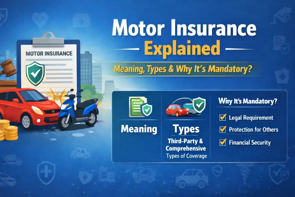 Motor Insurance Explained: Meaning, Types & Why It’s Mandatory